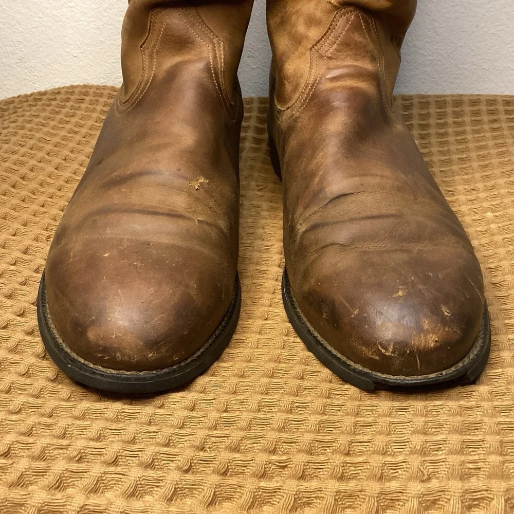 Ariat Heritage Roper Mens Sz 11.5 D US 35525 Brown Leather Cowboy Boot Western - Picture 10 of 11